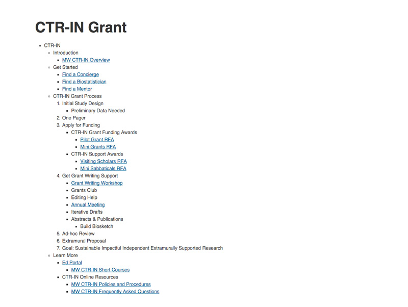 CTR-IN Grant