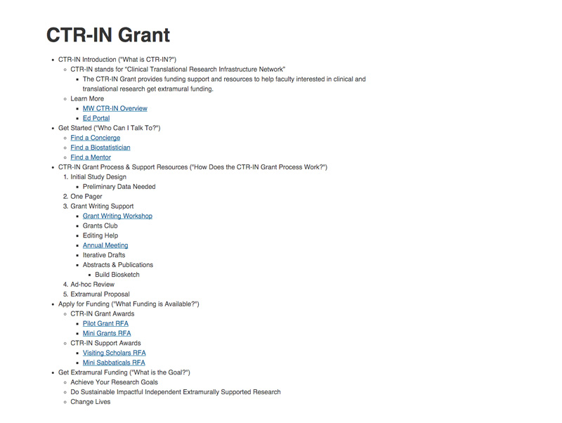 CTR-IN Grant