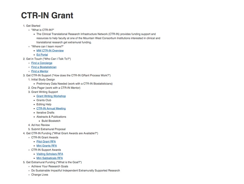 CTR-IN Grant